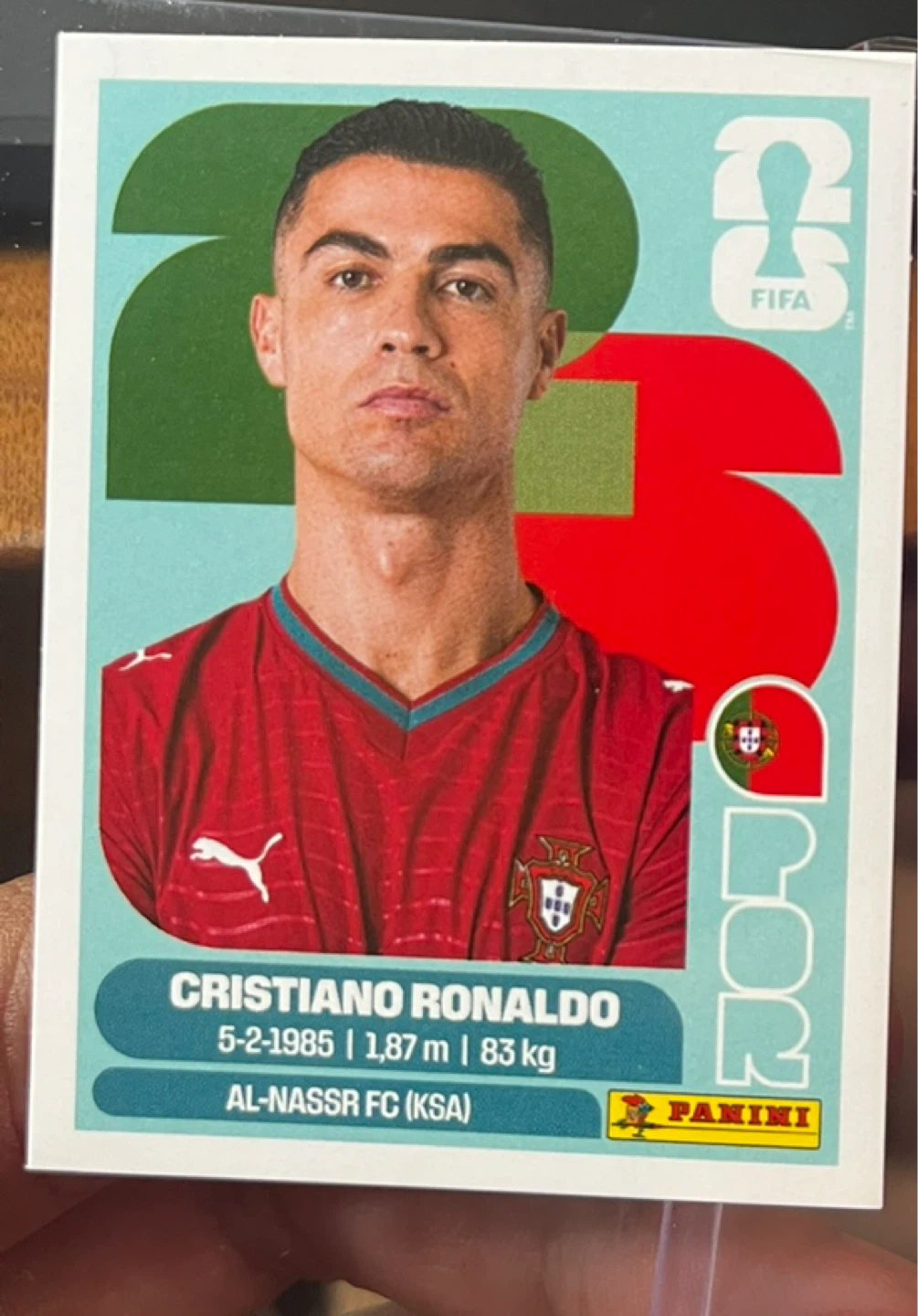 Panini Cristiano Ronaldo Sticker World Cup 2026