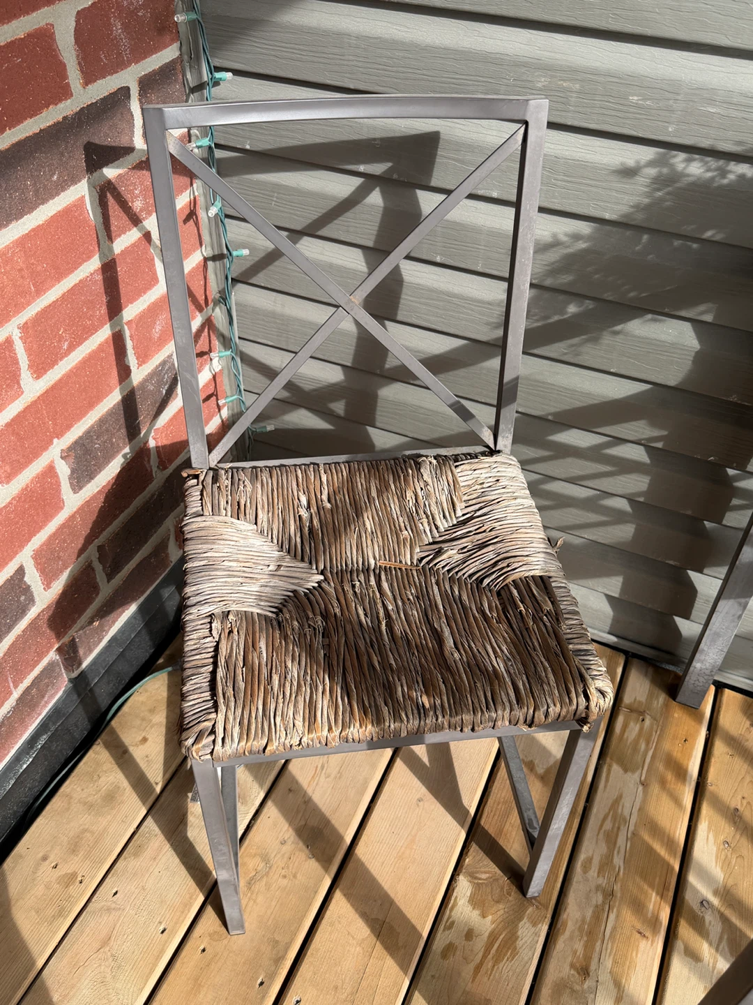 Patio Metal Frame Chairs with Woven Seats (2 Available) - photo 2