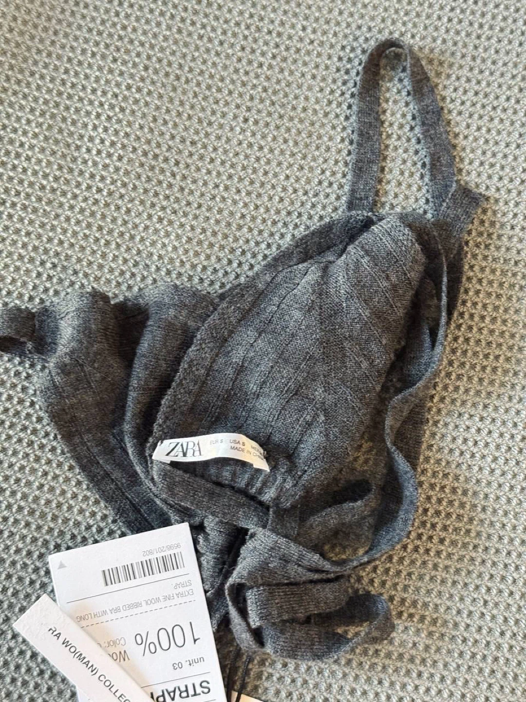 ZARA Knitted Strappy Bralette – Size S - photo 5