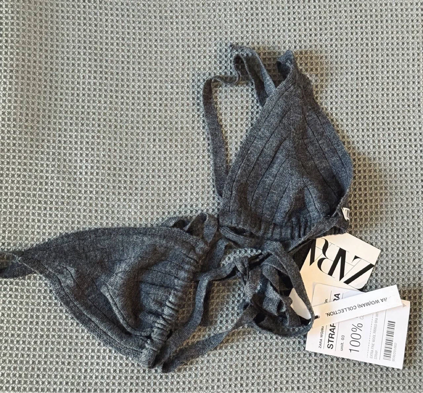 ZARA Knitted Strappy Bralette – Size S