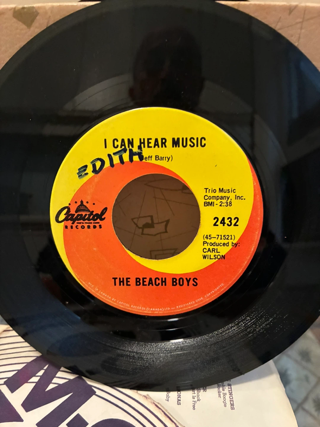 The Beach Boys 45 vinyl – I Can Hear Music / All I Want To Do