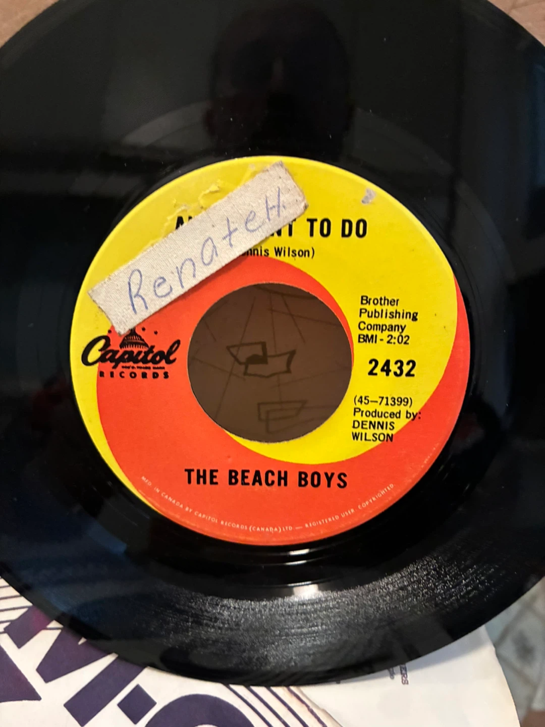 The Beach Boys 45 vinyl – I Can Hear Music / All I Want To Do - photo 2