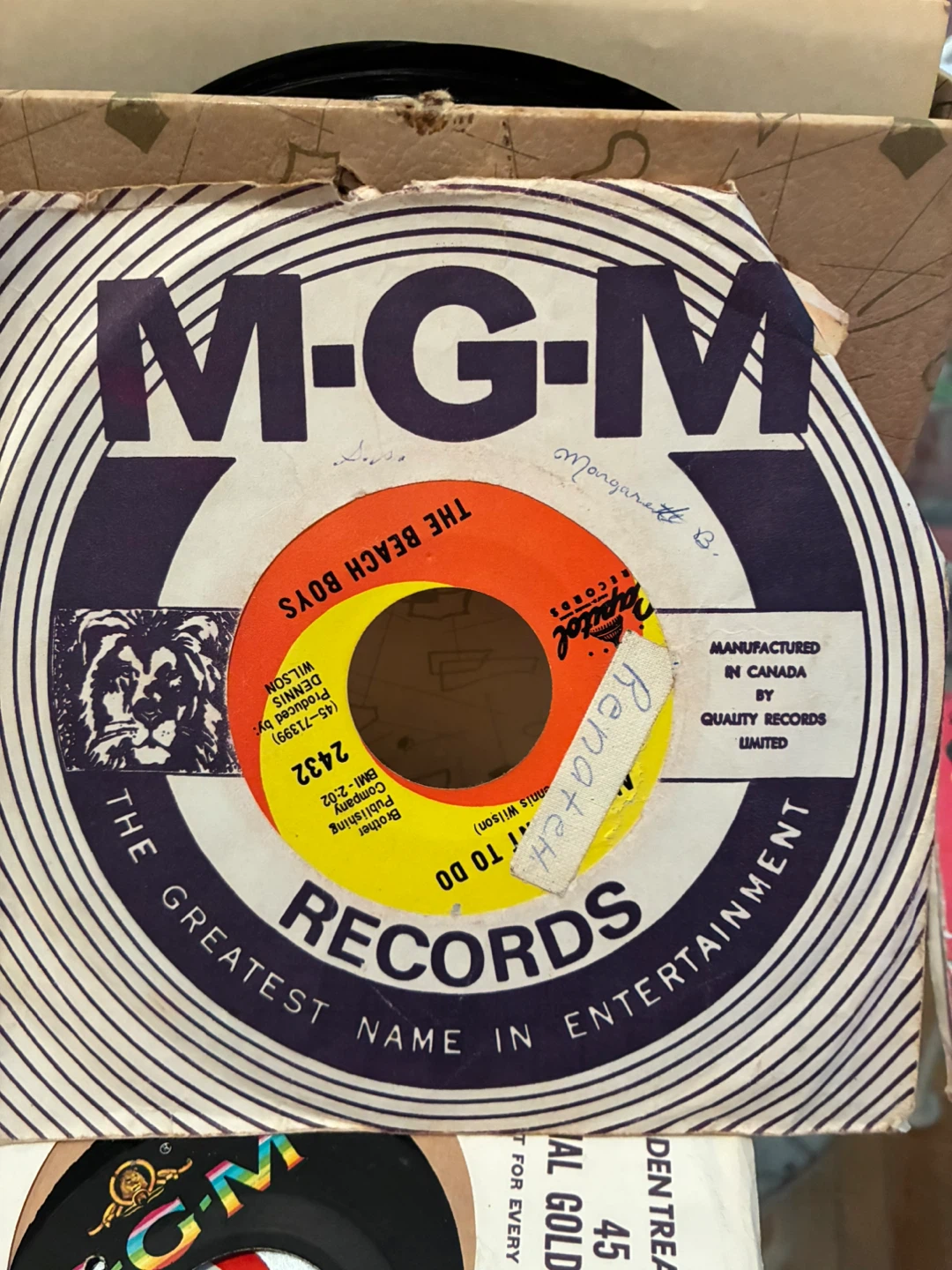 The Beach Boys 45 vinyl – I Can Hear Music / All I Want To Do - photo 3