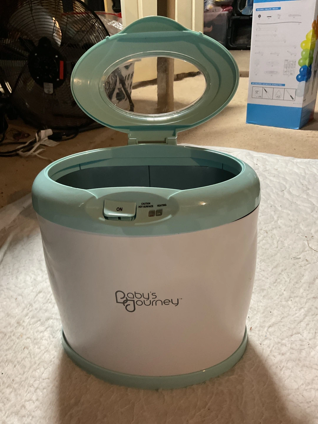 Baby's Journey White & Teal Baby Towel Warmer - photo 3