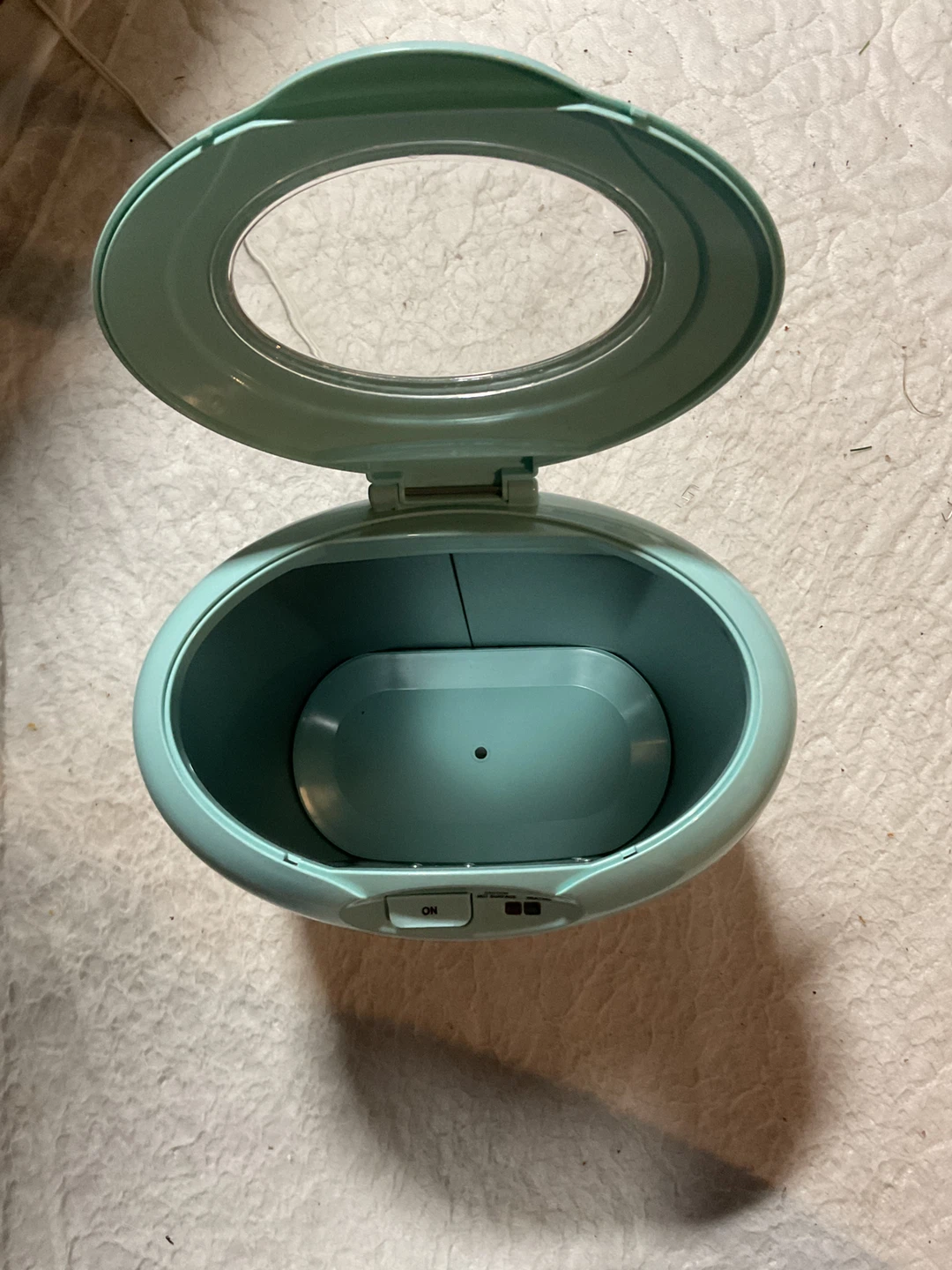 Baby's Journey White & Teal Baby Towel Warmer
