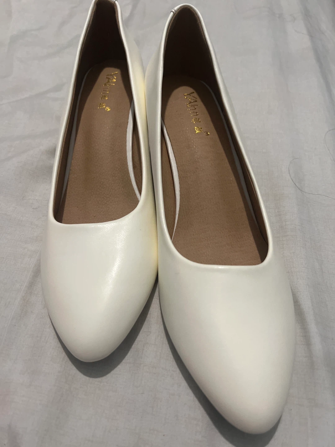 Cream colour Yahn Women's Heels - Size CN42