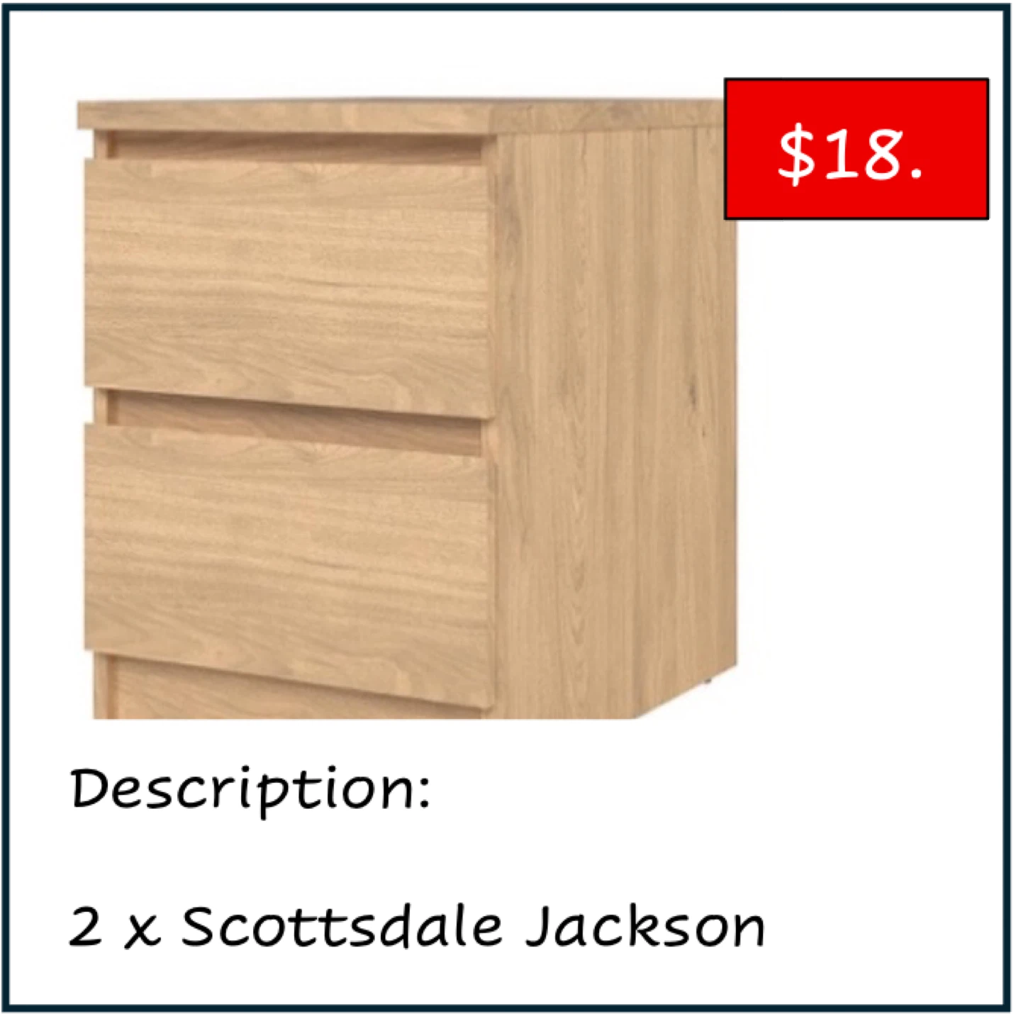 2 x Scottsdale Jackson Nightstand