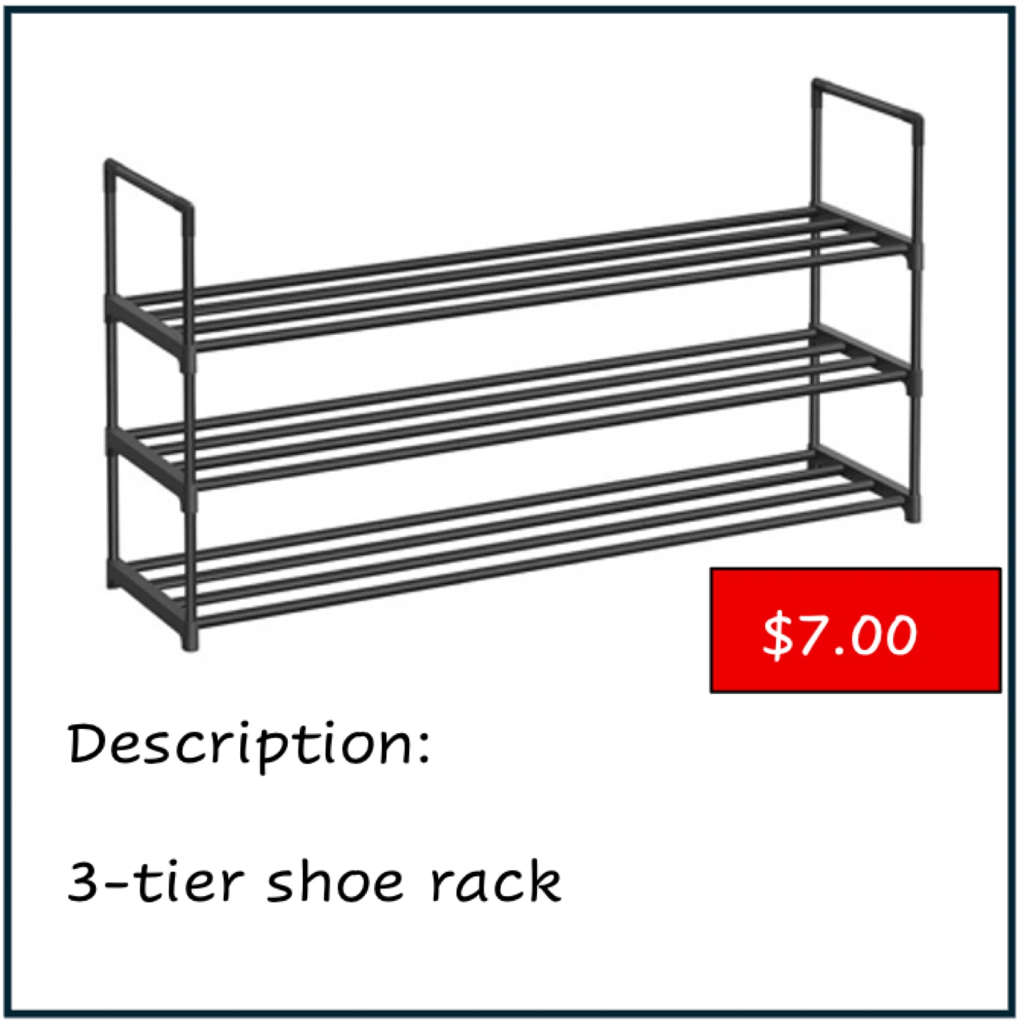 3-Tier Shoe Rack