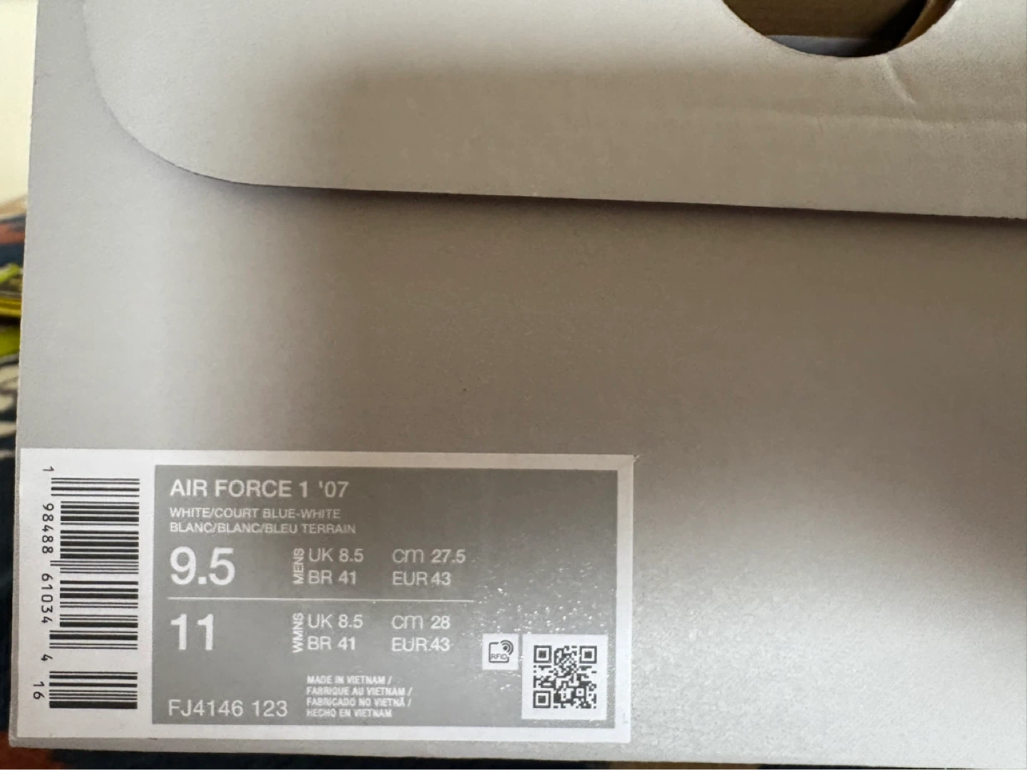 Nike Air Force 1 '07 White/Court Blue Sneakers