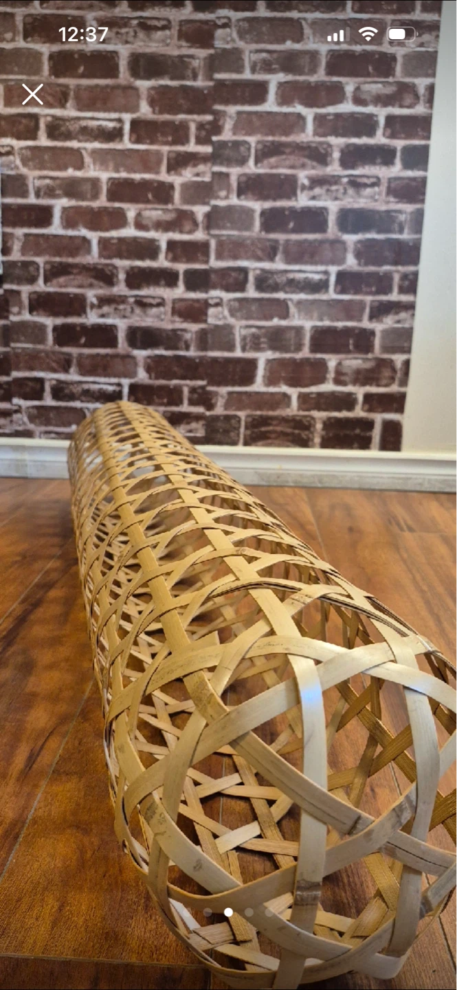 Woven Bamboo Torchiere Lamp Shade - photo 2