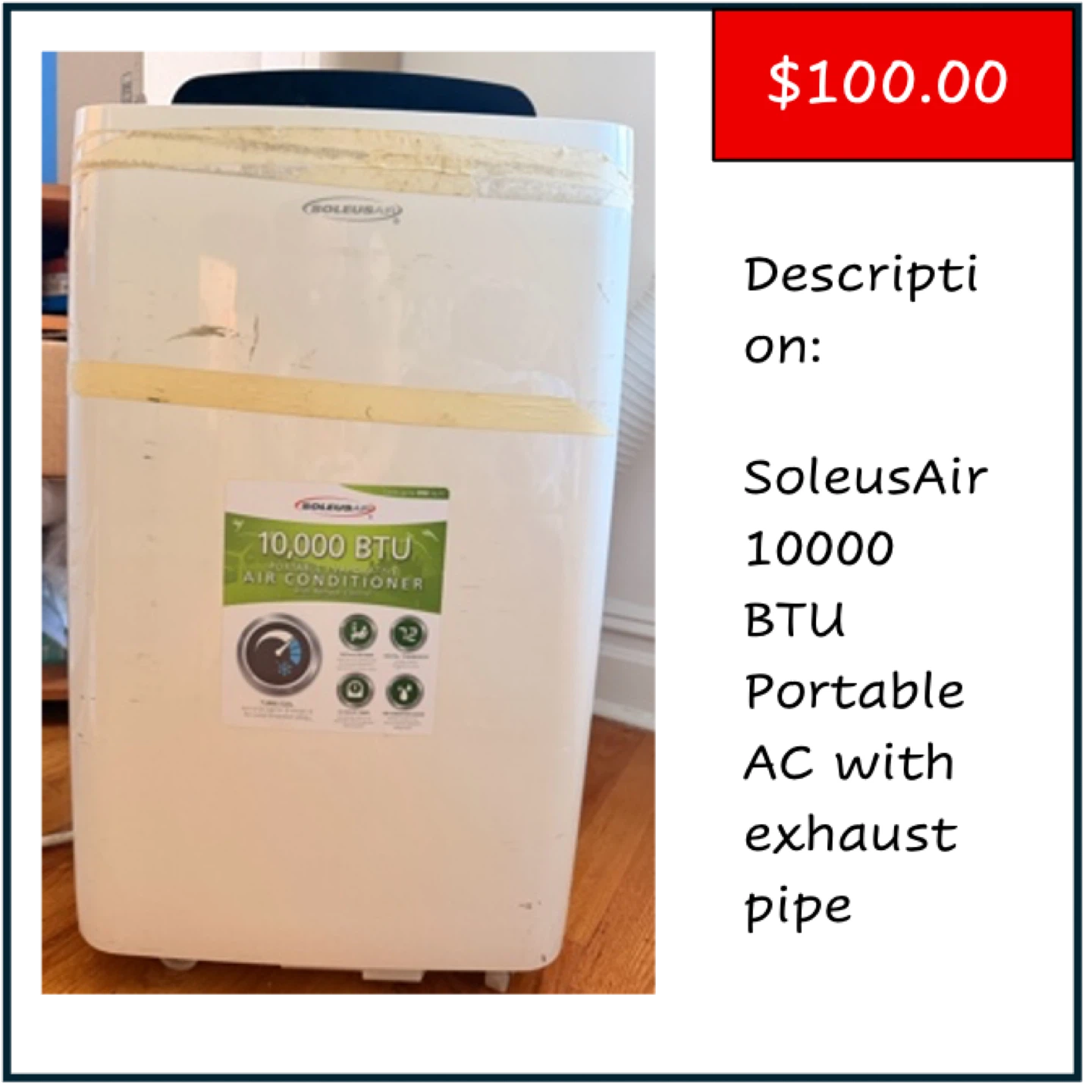 SoleusAir 10000 BTU Portable Air Conditioner