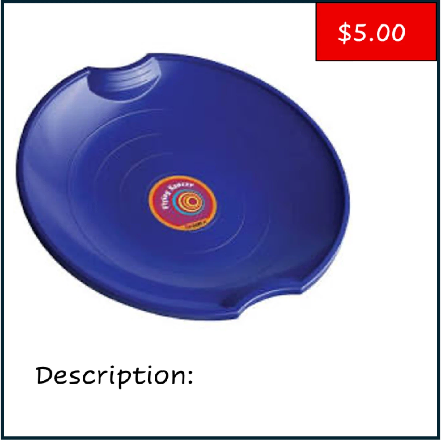 Blue Snow Saucer Sled