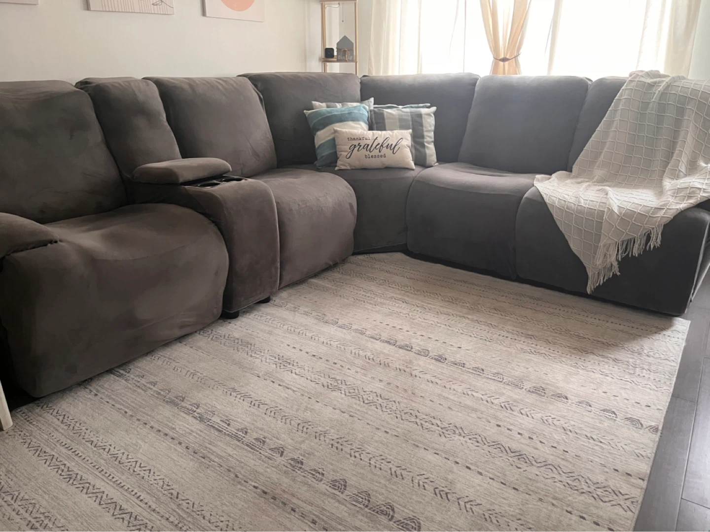 Gray Power Reclining 6 Piece Sectional w/ USB & USB-C Ports - photo 5