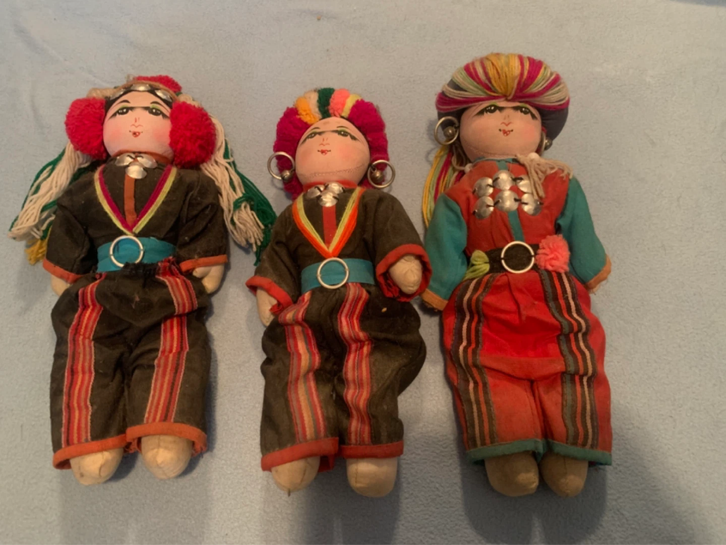 Set of 3 Folk Art Dolls