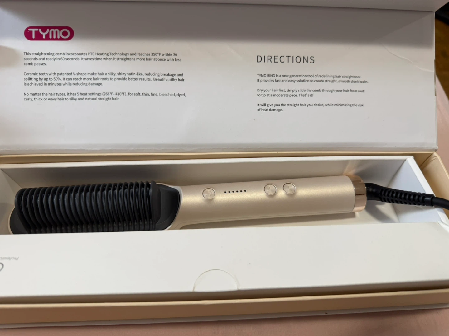 TYMO RING Hair Straightening Comb - photo 2