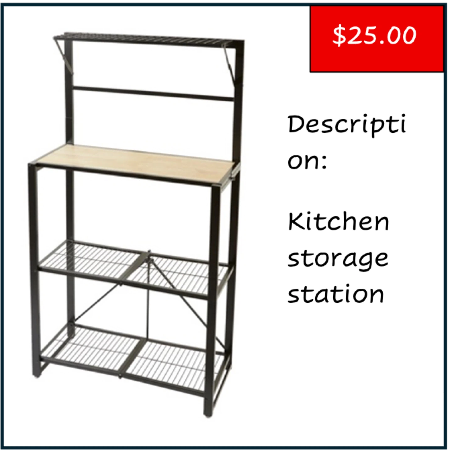Kitchen Storage Station Shelf Rack
