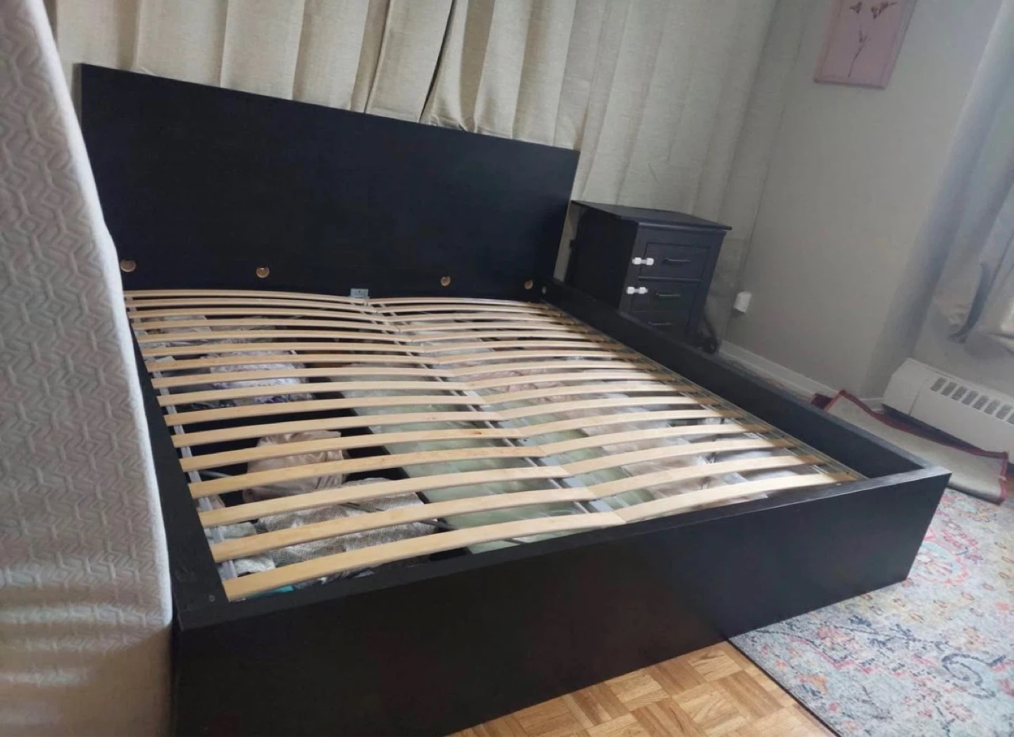 IKEA MALM KING Bed Frame with Storage Drawers - Black-Brown - photo 3