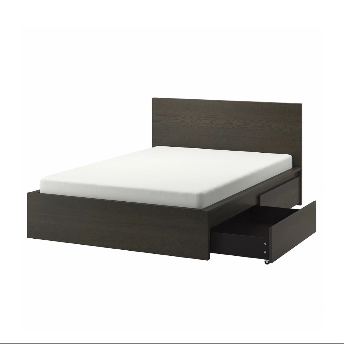 IKEA MALM KING Bed Frame with Storage Drawers - Black-Brown - photo 4
