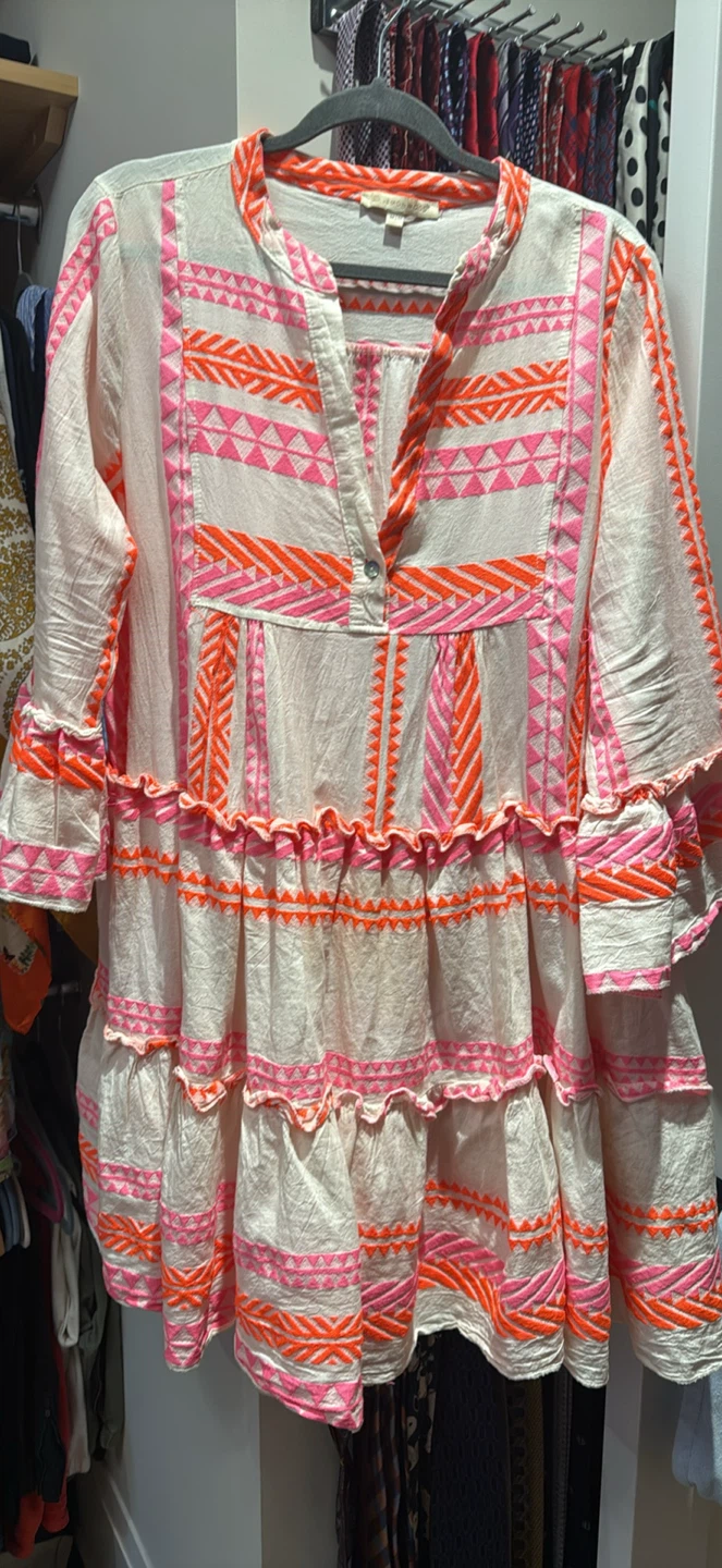 Bohemian Embroidered Tunic Dress