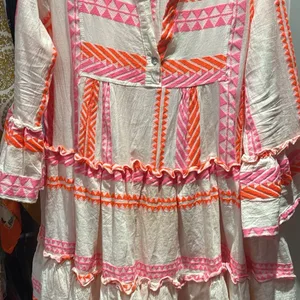 Bohemian Embroidered Tunic Dress