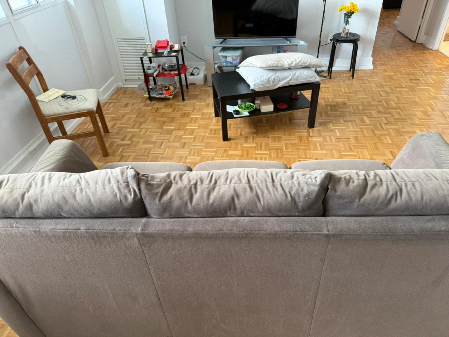 Brown Three-Seater Sofa - photo 2