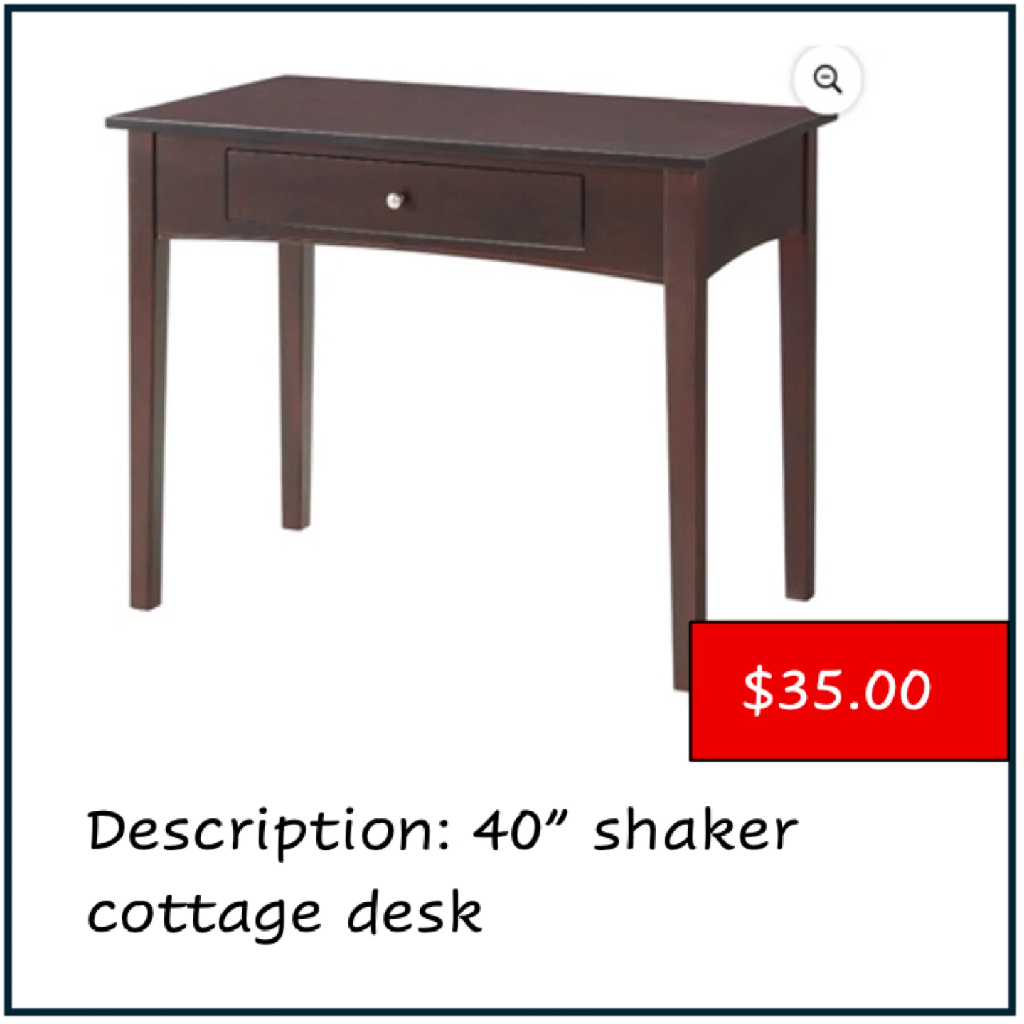 40" Shaker Cottage Desk