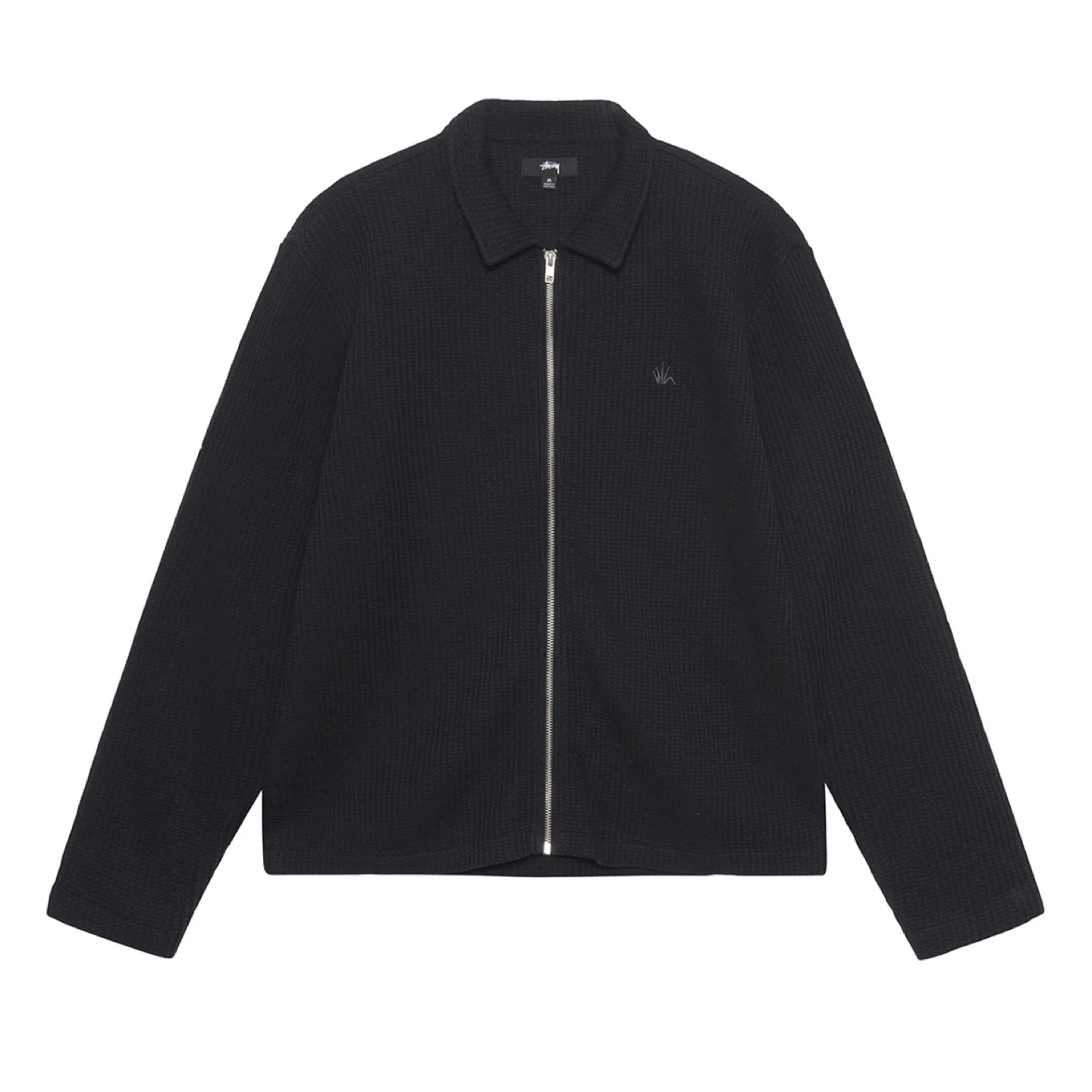 Stüssy Waffle Knit Zip Shirt ‘Black’
