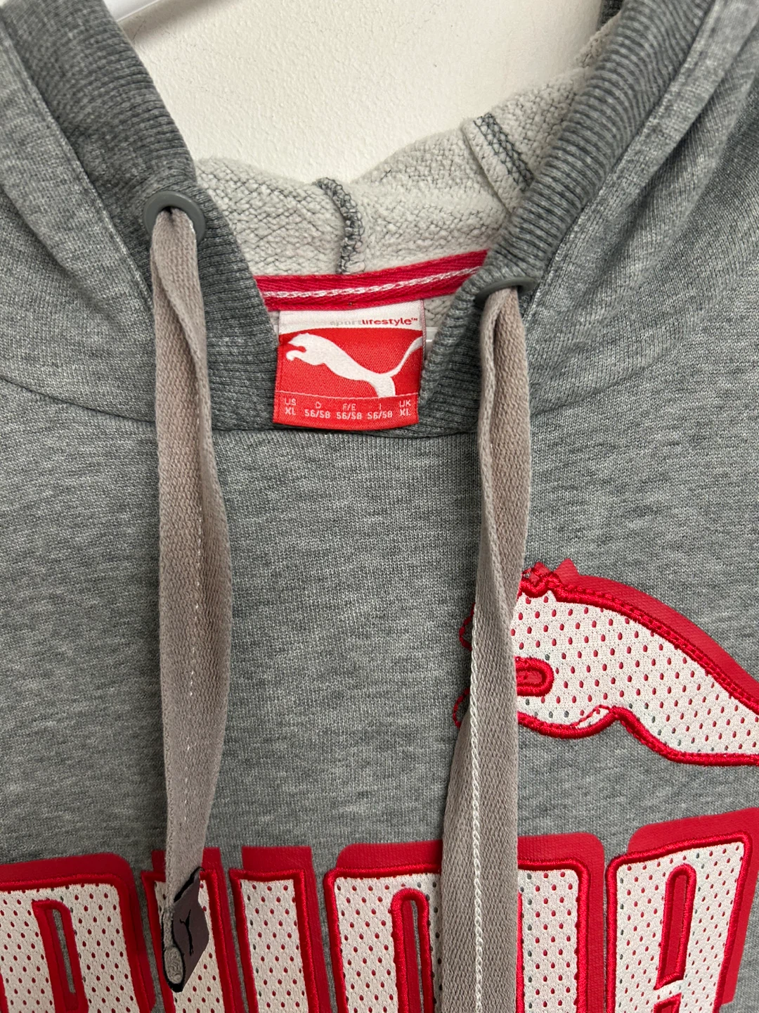Puma Grey Hoodie with Red Logo - XL - photo 3
