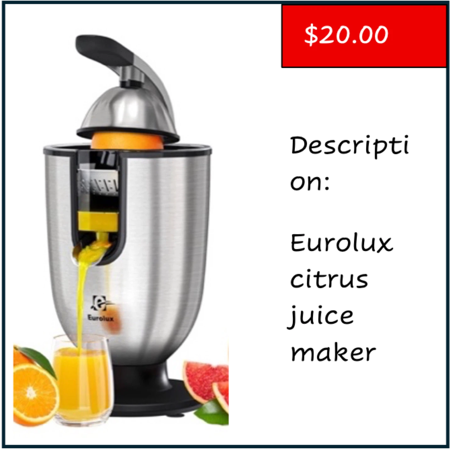Eurolux Citrus Juice Maker