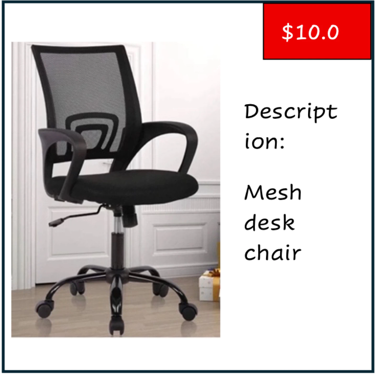 Black Mesh Desk Chair