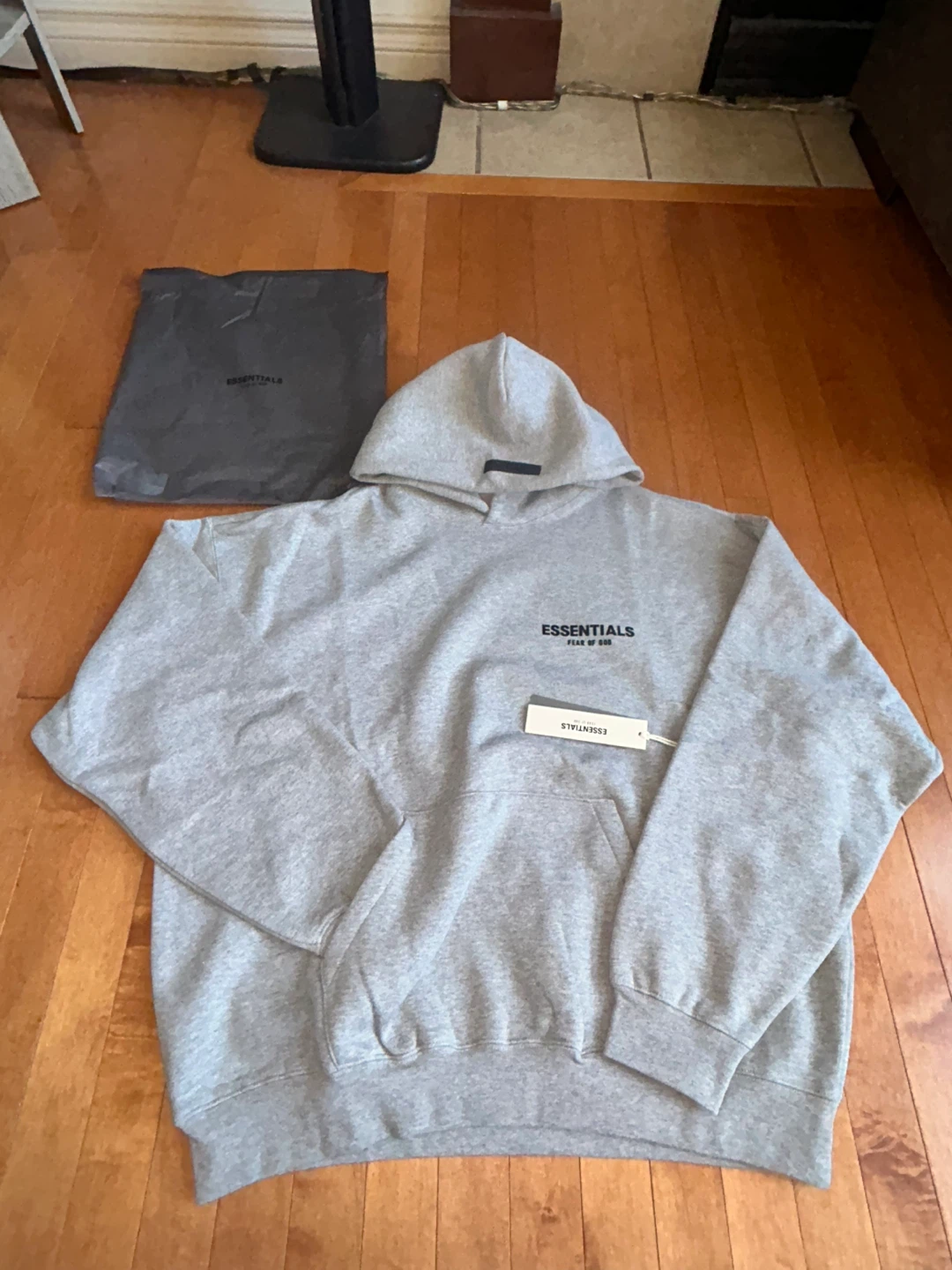 Essentials Dark Oatmeal Hoodie