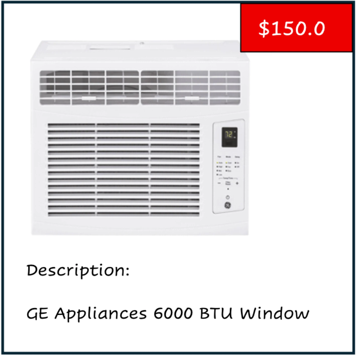 GE Appliances 6000 BTU Window Air Conditioner
