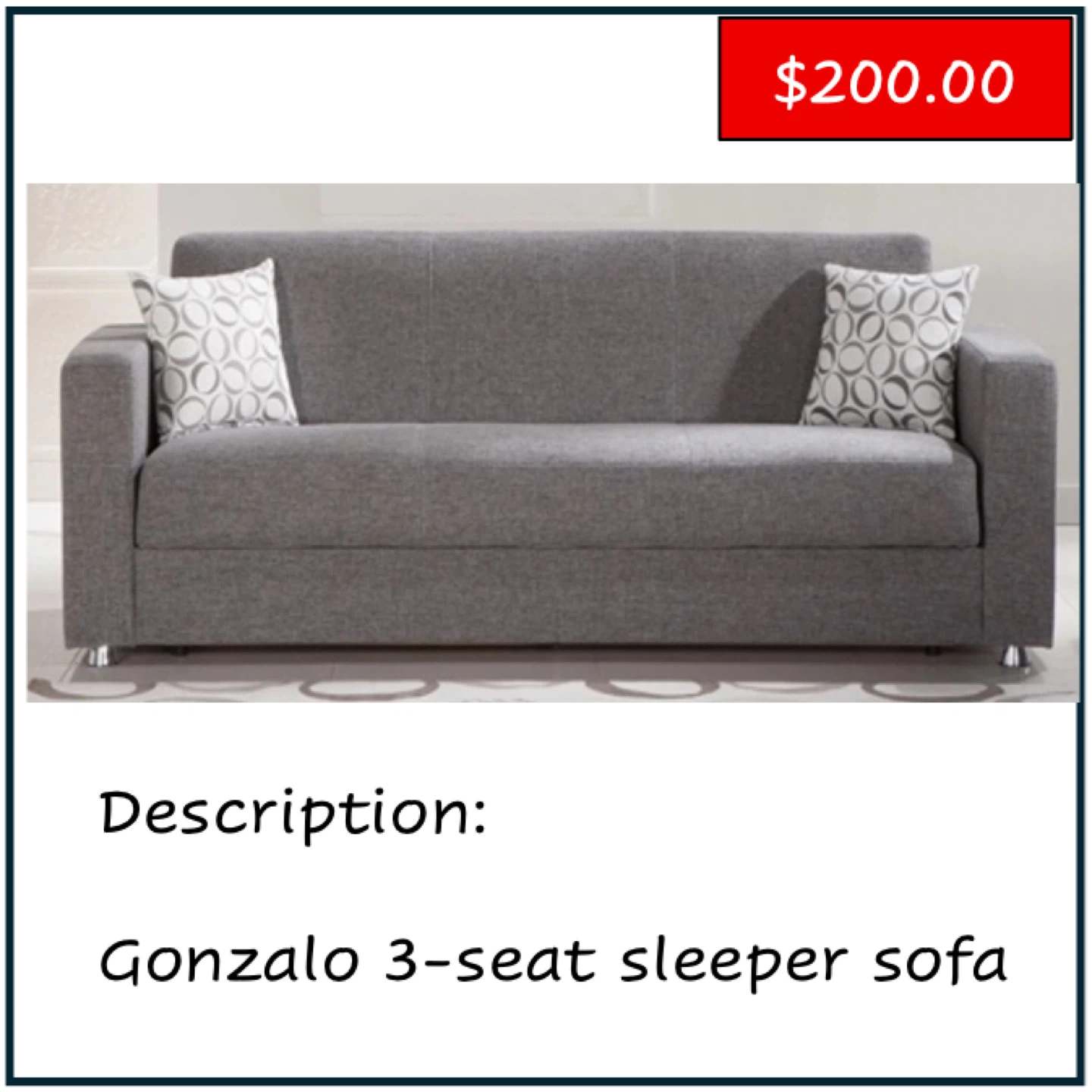 Gonzalo 3-seat Sleeper Sofa