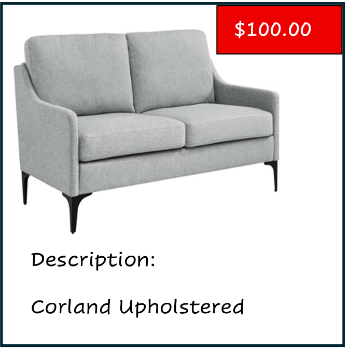 Corland Upholstered Loveseat