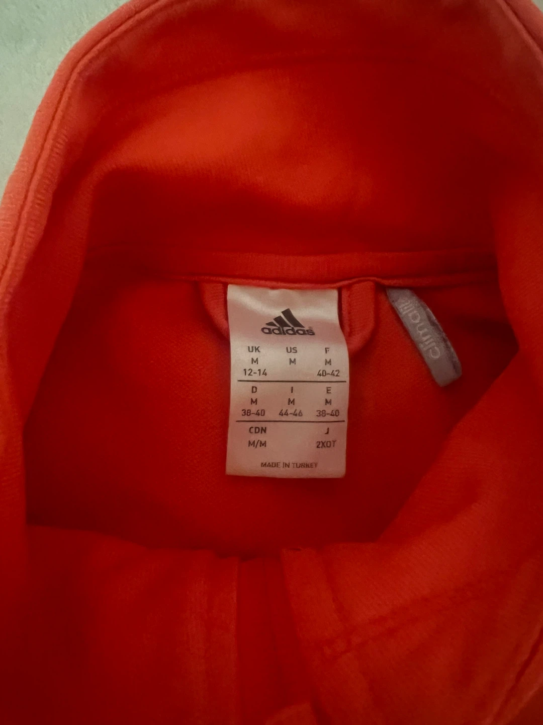Adidas Track Jacket Orange - Size M - photo 3