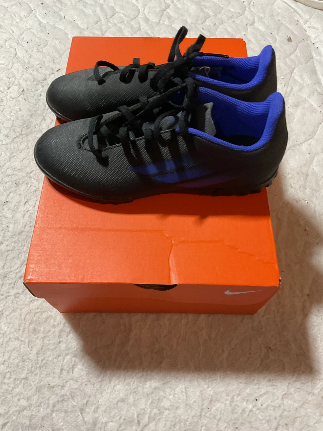 Nike Black and Blue Soccer Cleats with Box - photo 2