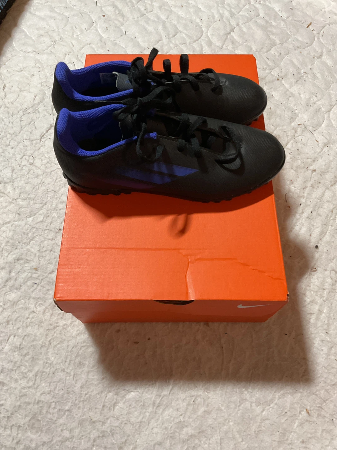 Nike Black and Blue Soccer Cleats with Box