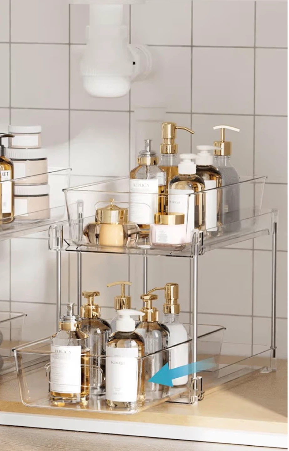 2-Tier Under Sink Organizer with Drawers from Amazon - photo 2