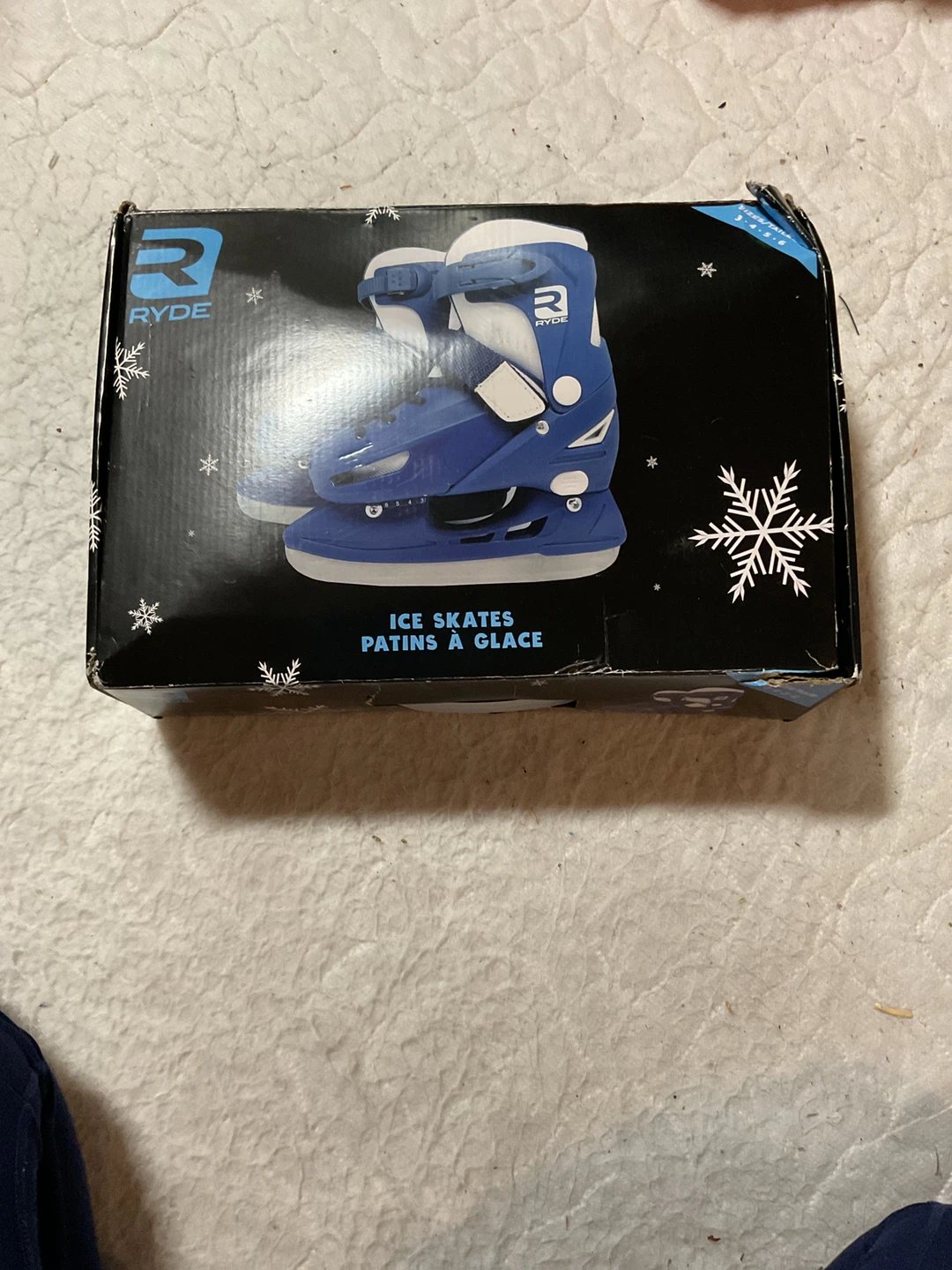 Ryde Adjustable Ice Skates - Blue