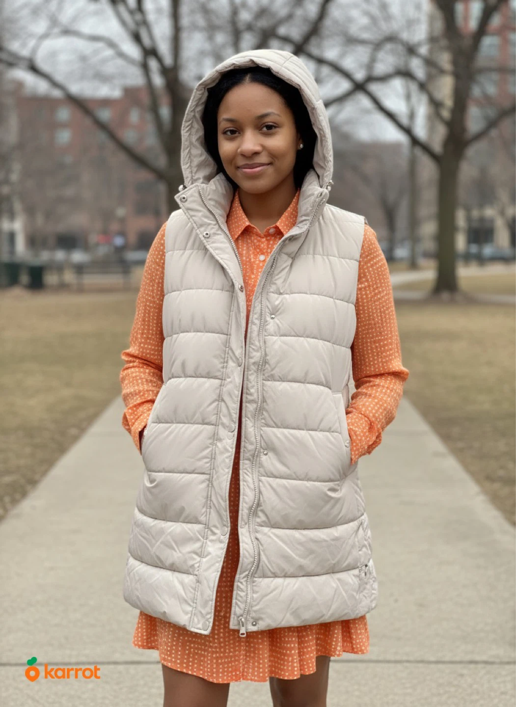 Sanctuary Long Puffer Vest - Size S/P