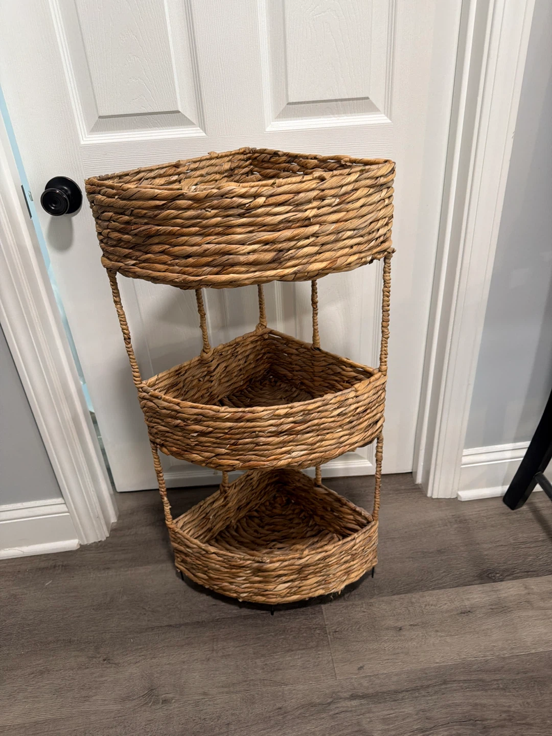 Woven Corner Shelf Stand
