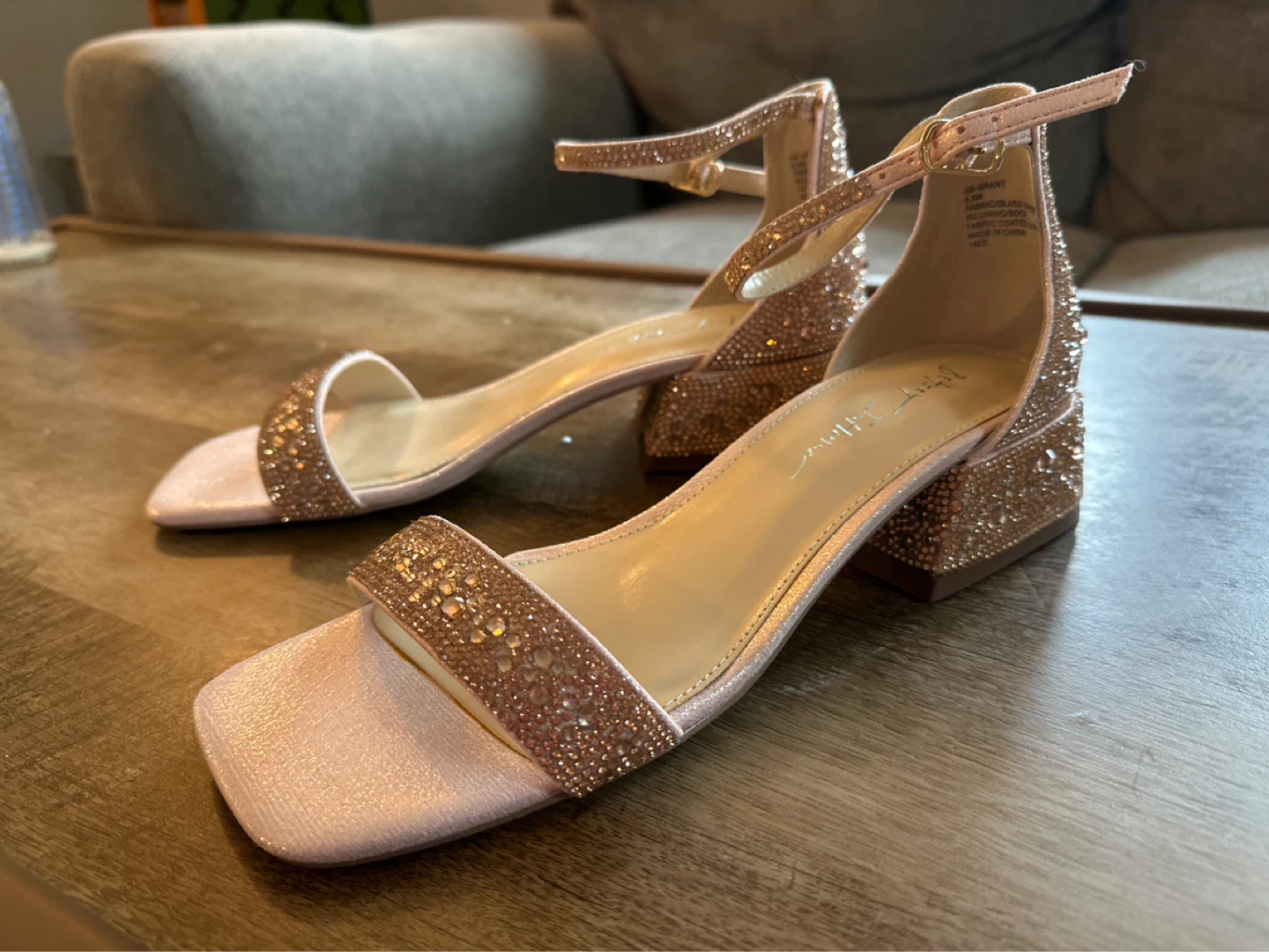 Betsey Johnson Women's Rose Gold Sparkle Heels