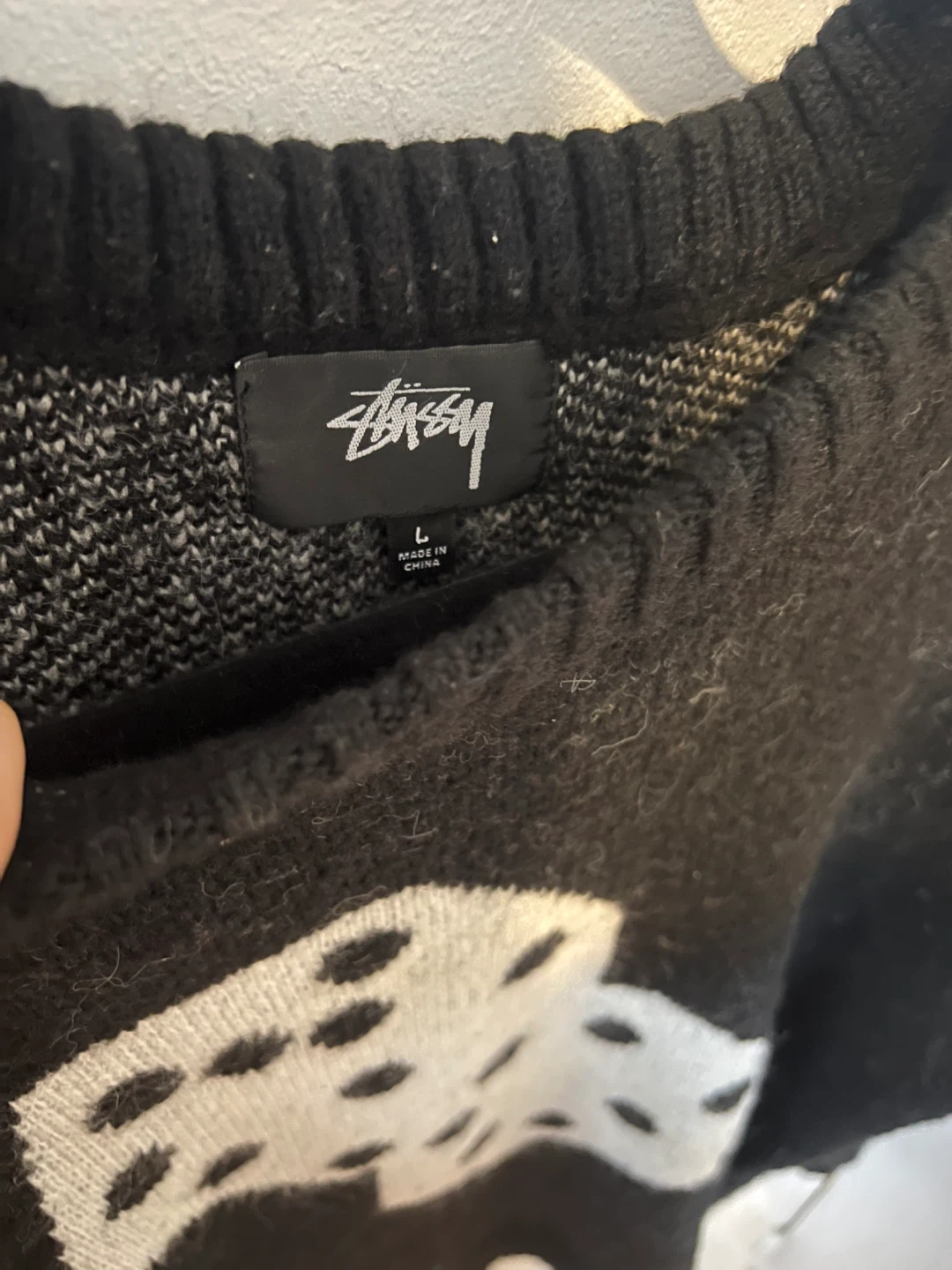 Stüssy Mohair Dice Sweater ‘Black’ - photo 4