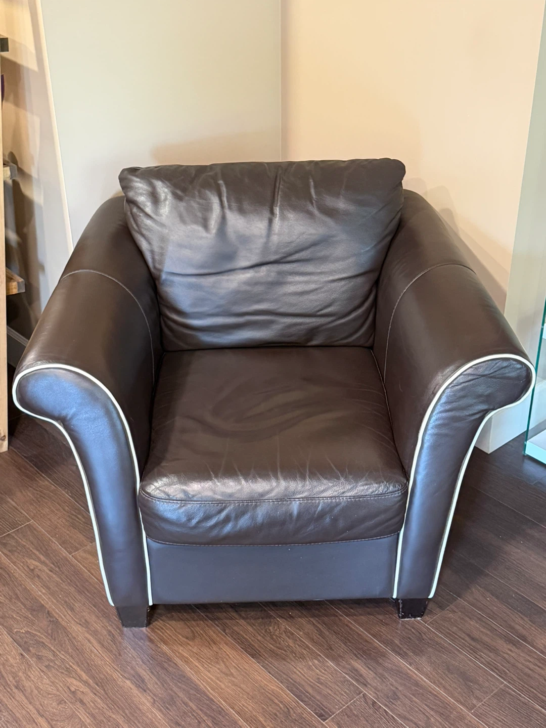 Italsofa Natuzzi Modern Brown Leather Club Chair