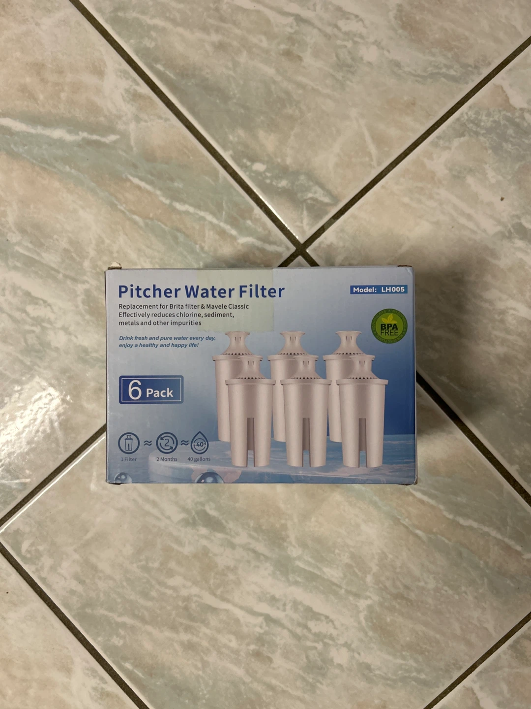 6 Pack Replacement for Brita Water