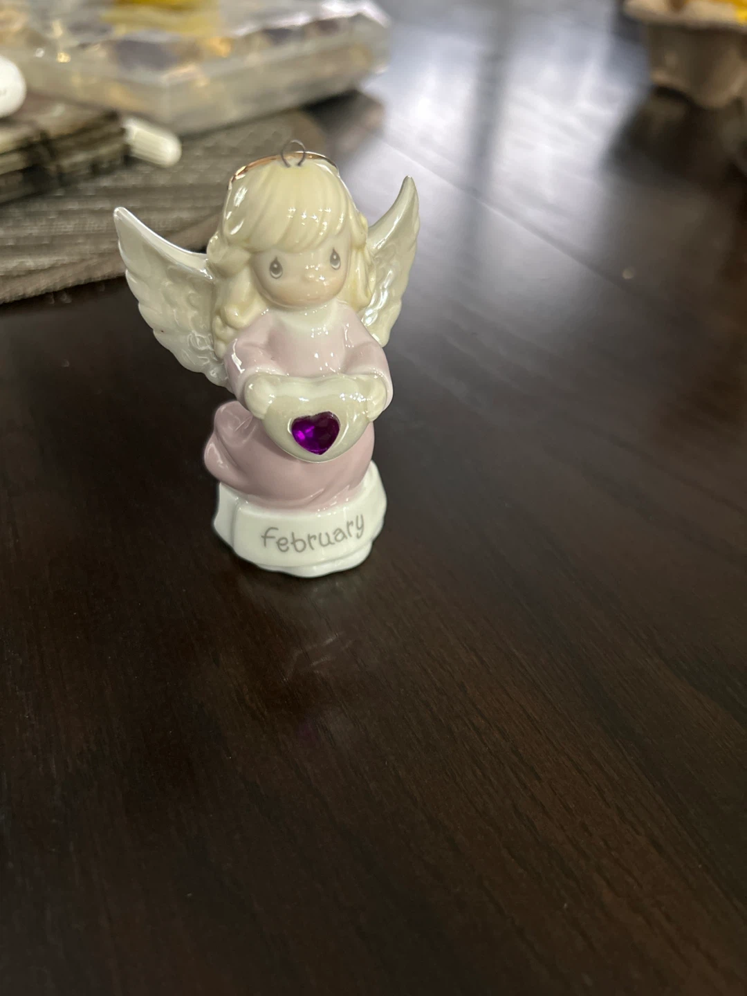 Precious Moments February Angel Figurine with Heart