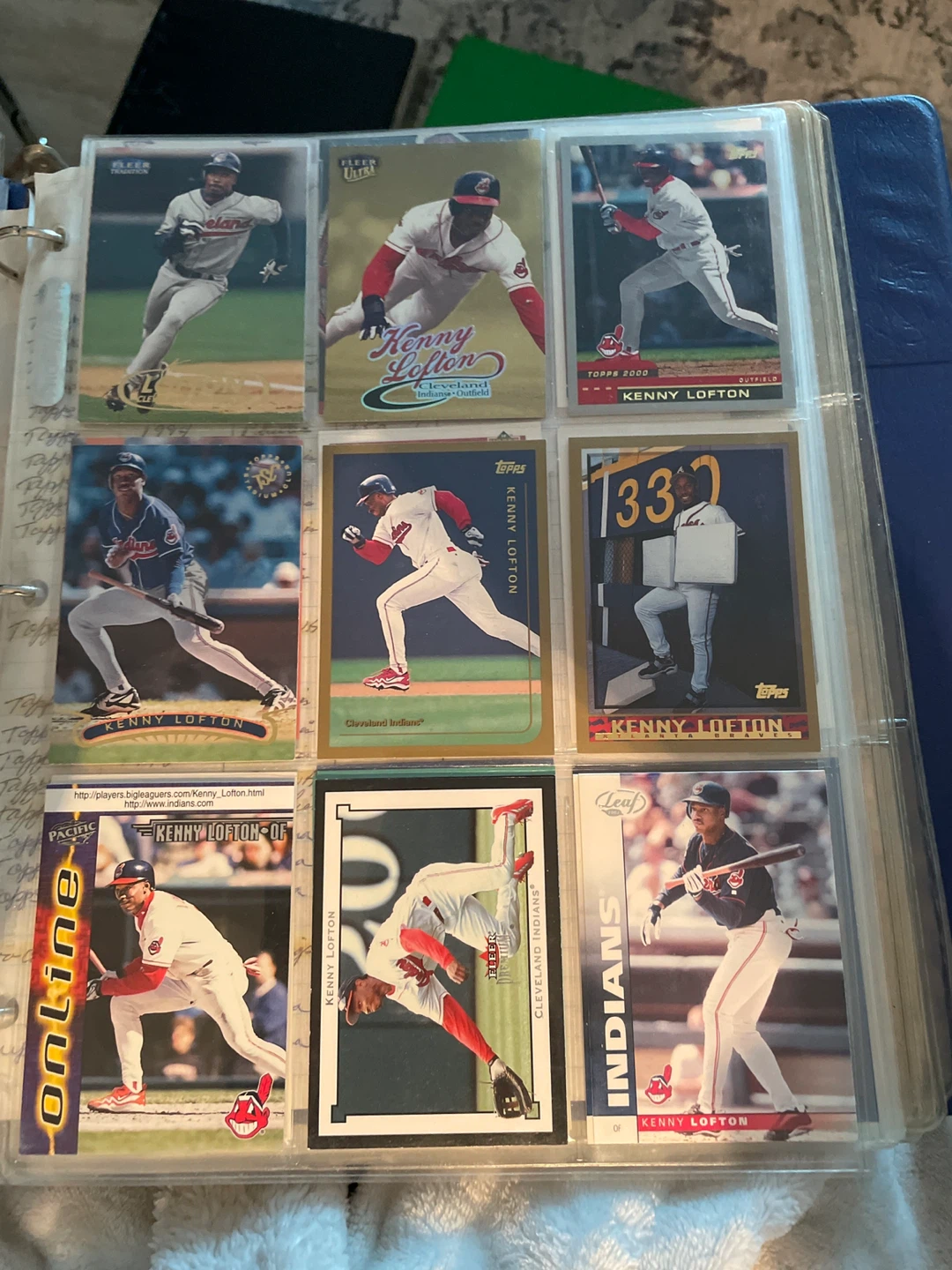 Collection of Kenny Lofton and Curt Schilling Baseball Cards - photo 2