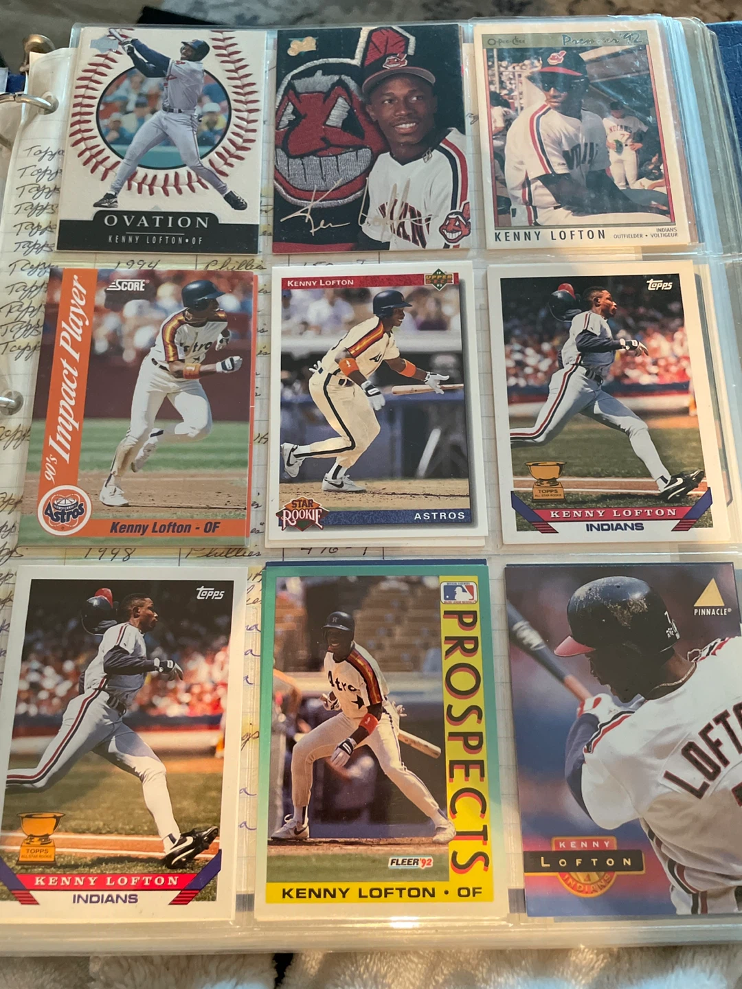 Collection of Kenny Lofton and Curt Schilling Baseball Cards - photo 3