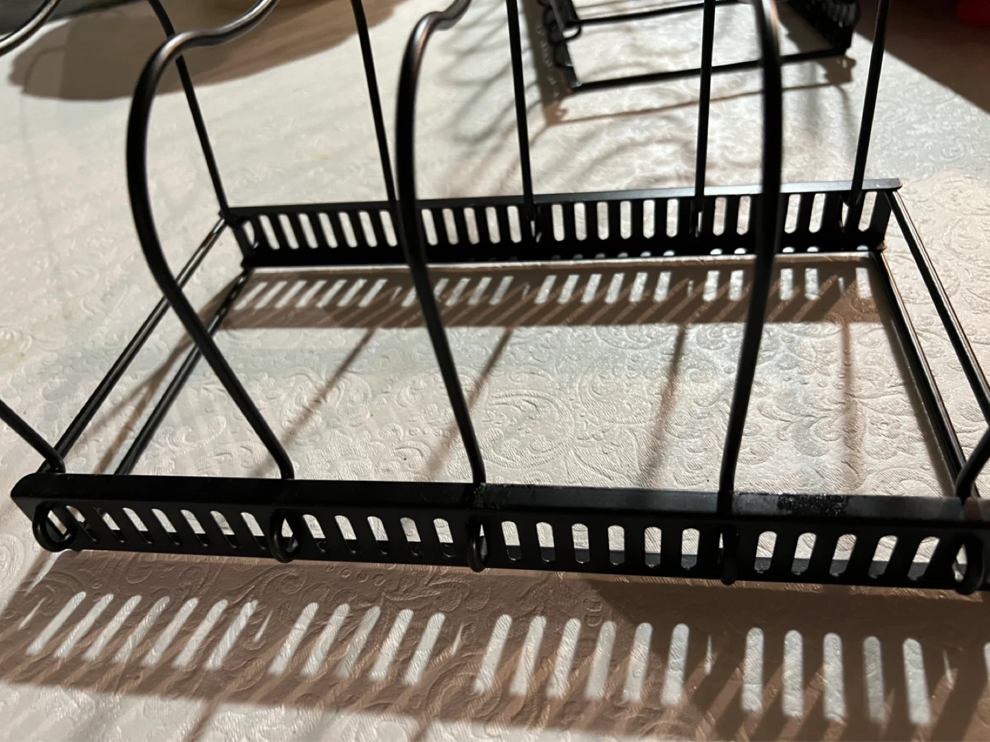 Black Metal Pan and Pot Lid Rack Organizer