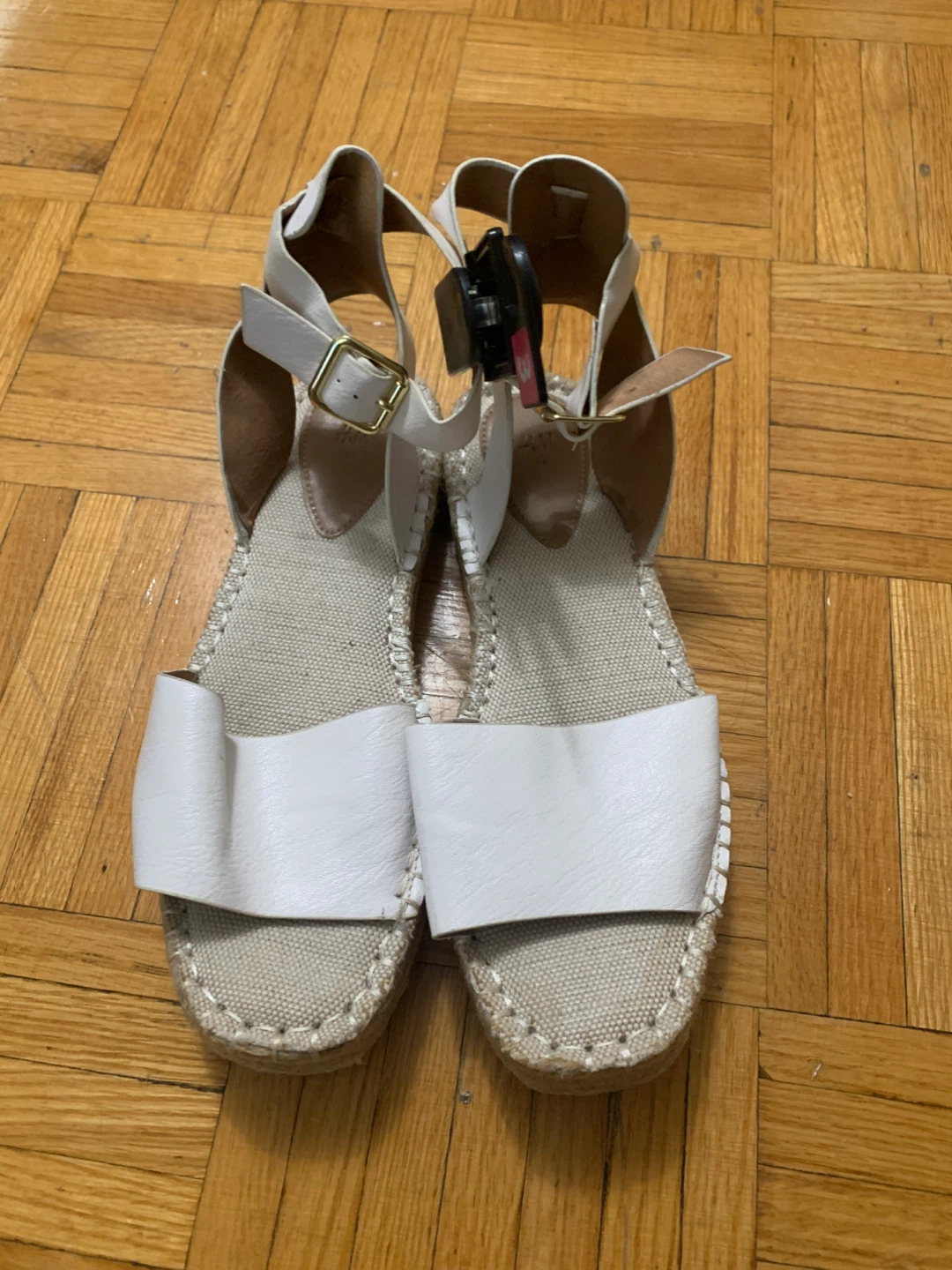 White Espadrille Wedge Sandals